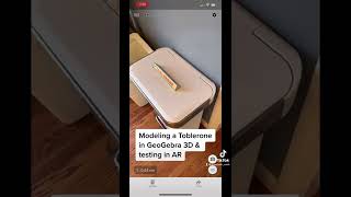 Modeling a Toblerone in GeoGebra 3D & Testing in Augmented Reality screenshot 2