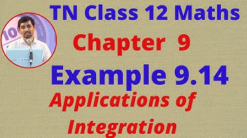 Class 12 Maths CHAPTER 9 – Applications of Integration Example 9.14 TN New Syllabus