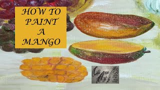 How To Paint A Mango Easy  Step By Step Mango Painting Tutorial