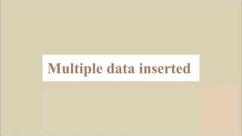 how to insert multiple data in mysql using php