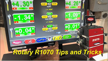 Two things that will help you get straight steering wheels Rotary R1070 wheel aligner