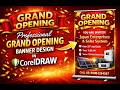 Professional Grand Opening Banner Design in CorelDRAW