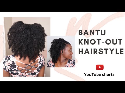 bantu-knot-out-hairstyle-on-4b/4c-hair-#shorts-#youtubeshorts