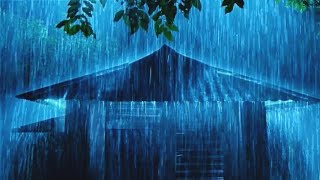 Heavy Rain on Tin Roof with Distant Thunder 🌧️ Cozy Rain Ambience for Deep Sleep (No Music)