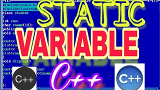what is static data member in c++ with example  || c++ tutorial