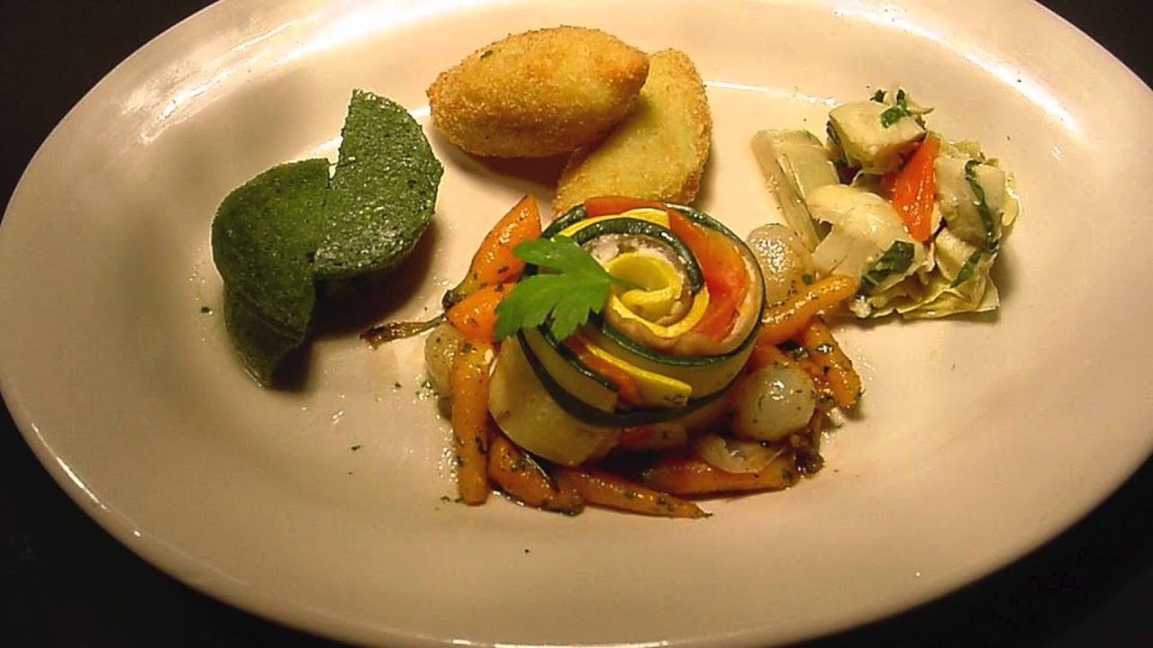 food presentation techniques for vegetable cookery