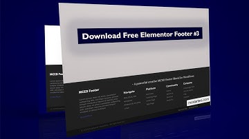 Free Elementor Footer Template Design 03 by mc starters