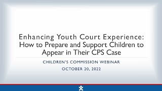 CC On-Demand  MCLE: Enhancing the Experience of Children & Youth in Court