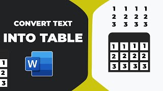 How to convert text into a table in word 2010