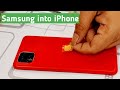 Samsung Galaxy A12 converted into iPhone 12 pro max | Apple Lamination and Logo Trick