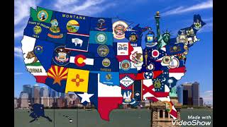 (Outdated) The 50 States of the USA Flag Map Speedart (Part 2/2)