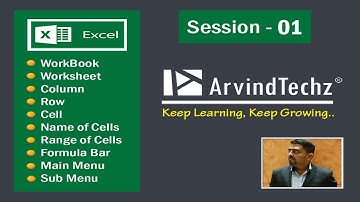 Full Introduction of Excel | Cell, Row, Column, Range of Cell, Menu, Sub Menu, Workbook, Sheet