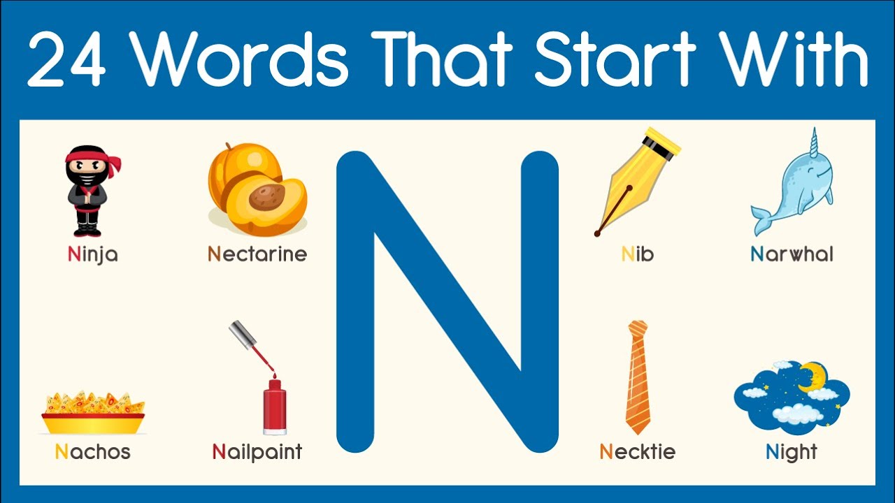 ABC Song - ABC Letter - Words That Start with Letter N for Kids ...