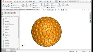 Golf Ball Cad Step by Step Tutorial in SolidWorks