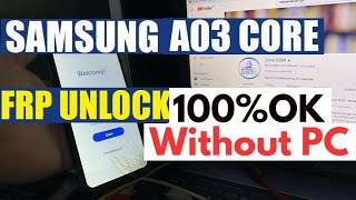 Samsung A03 Core (A032F) Android 11  Frp Bypass | New Trick 2023  No Pc/Reset Frp Lock 100% Working