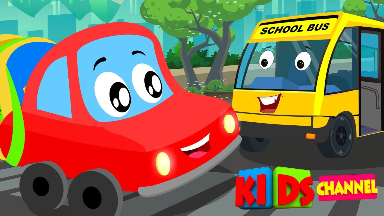 Little Red Car  Colors Cars Song  Nursery Rhymes Songs For Kids  car cartoons