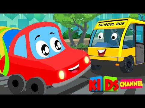 Little Red Car | Colors Cars Song | Nursery Rhymes Songs For Kids | car cartoons