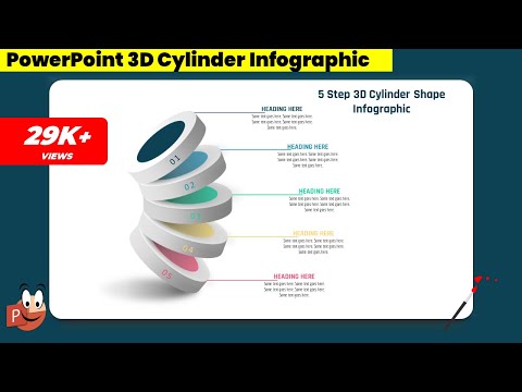 63.Graphic design | Office 365 | Free PowerPoint Templates | 5 Step 3D Infographic