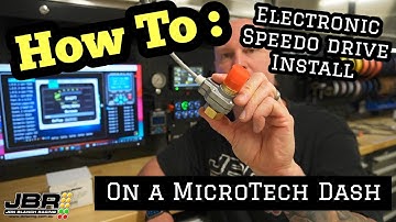 How To - Install an Autometer Electronic Speedo Drive on a MicroTech Pro Dash