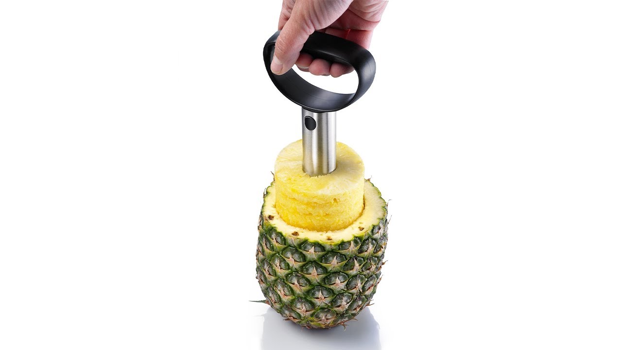 Coupe Ananas Nerthus - Acier Inoxydable, 3 En 1 (Éplucher, Désosser, Tranchier) En Secondes