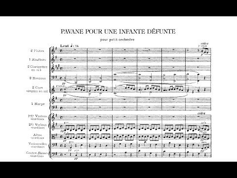 Obejrzyj Ravel - Pavane pour une infante défunte (orchestral score) w YouTube