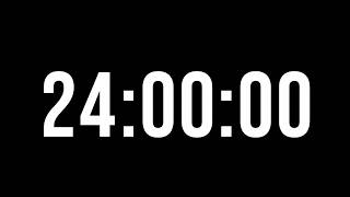 24 Hours Countdown Timer With Alarm ⏰ | Black Screen | No Music