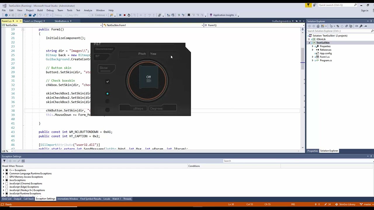 C# Skin library and Sample App - Full Source