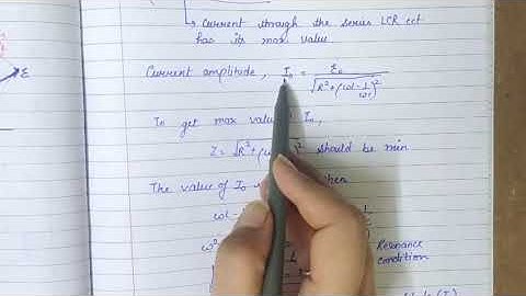 Class 12| 7.14: Series LCR Circuit (Part 2), Resonance , Sharpness & Q- factor