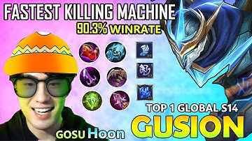 90.3% WINRATE!!GUSION BEST BUILD -TOP 1 GLOBAL GUSION S14 GOSU Hoon