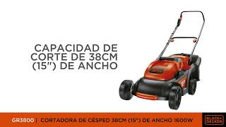 cantante Promesa Auto CORTADORA DE CÉSPED BLACK+DECKER 38CM (15") DE ANCHO 1600W GR3800 - YouTube