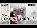 $50 Small Bathroom Makeover!! | COVER POPCORN CEILINGS | DIY Bathroom Remodel