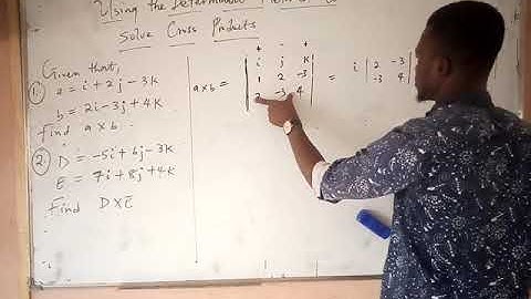 Using Determinant method to Solve Cross product