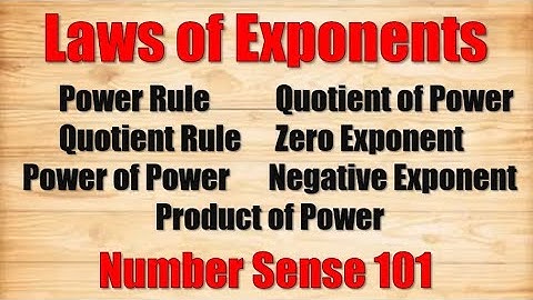 Laws of Exponents