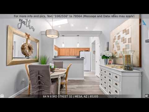 64 N 63RD Street 32, Mesa, AZ home video tour