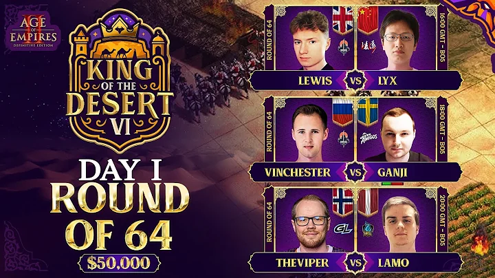 Day One King of the Desert VI $50,000 Round of 64 - Lewis, Vinchester, TheViper and more!!!