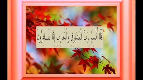 القران الكريم سورة المعارج الأية 40.wmv