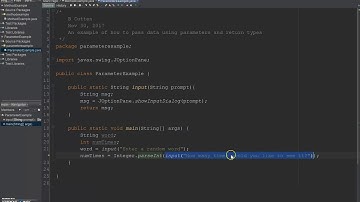 Parameters and Return Types in Java