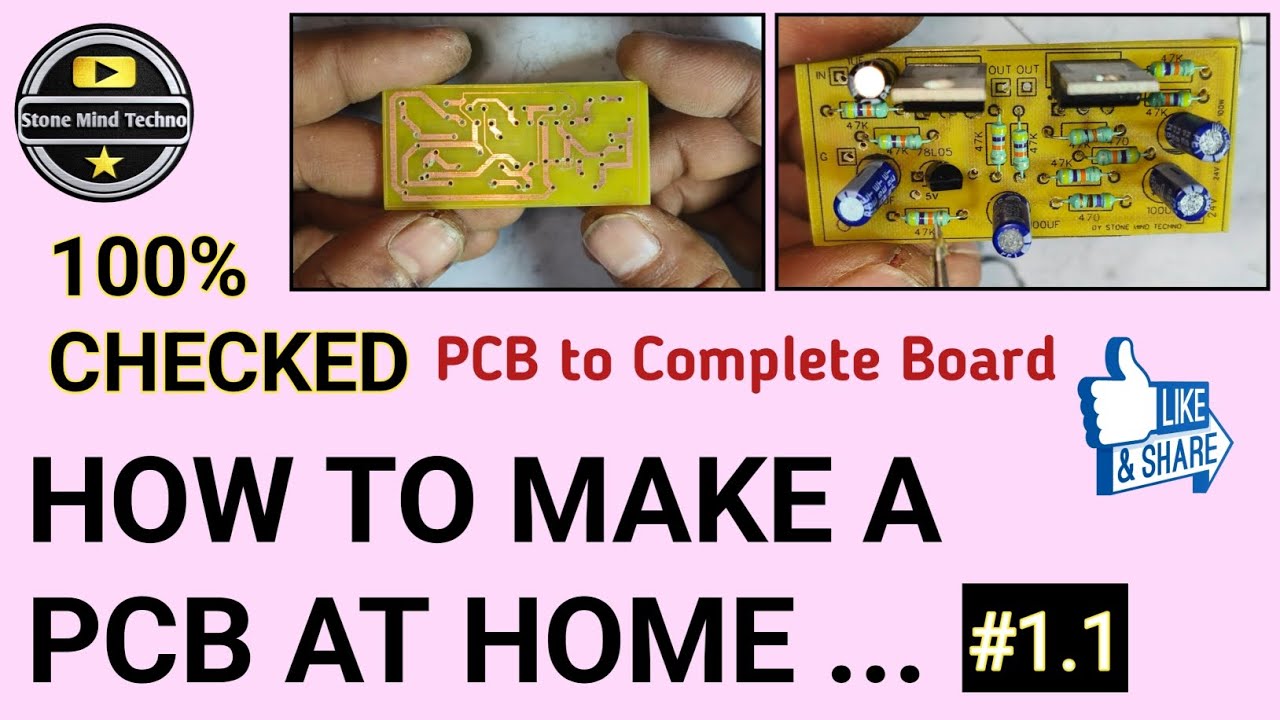 How to make a pcb board Yourself|Home made pcb board #1.1 - YouTube