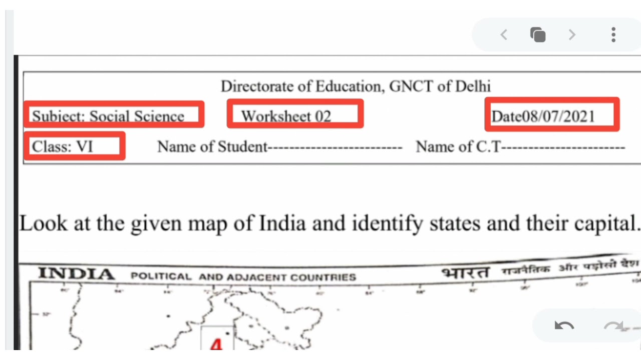 sst worksheet 2 class 6 youtube