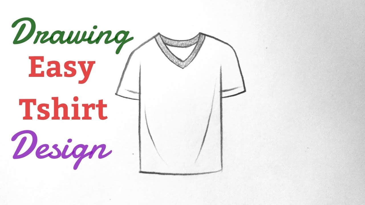 How to draw a T shirt design step by step Drawing Dress