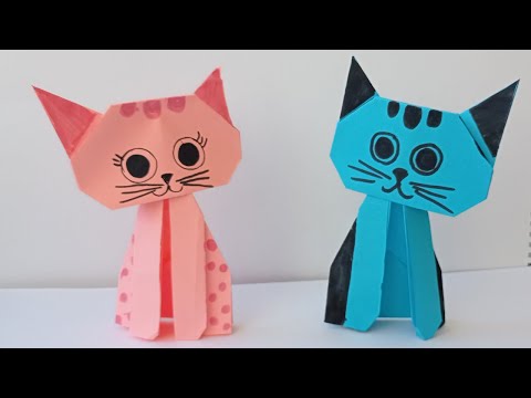 Kağıttan Kedi Yapımı -How to Make a Paper Cat #DIY#22