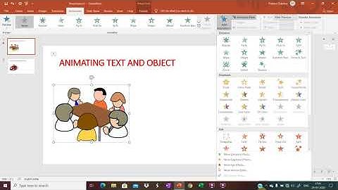 ANIMATING TEXT AND OBJECT