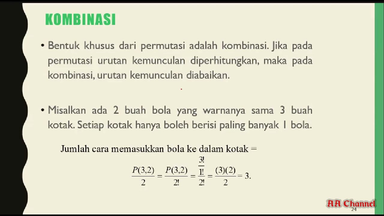 Kombinasi Menghitung Kejadian Diskrit Matematika Diskrit 11a YouTube Kombinasi Menghitung Kejadian Diskrit Matematika Diskrit 11a YouTube