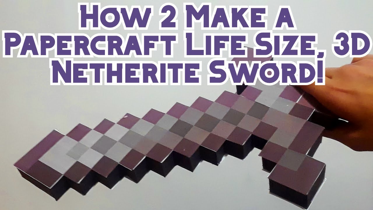 minecraft papercraft gold sword