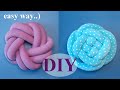 Knot pillows DIY. no sew tube and 2 styles to tie.