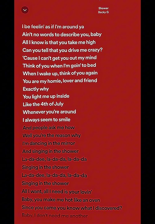 Becky G- Shower (sped up) || #lyrics