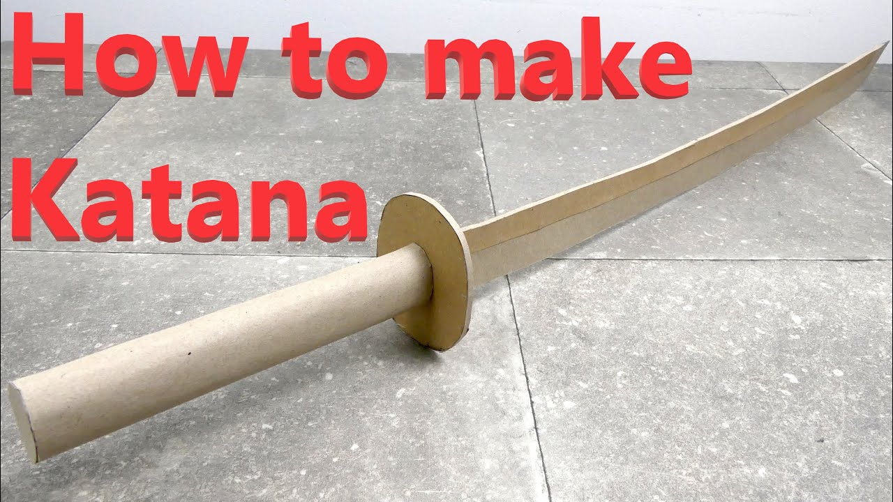 How to make a Cardboard Sword Katana - YouTube