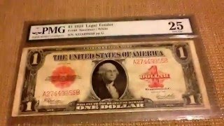 1923 1 dollar red seall
