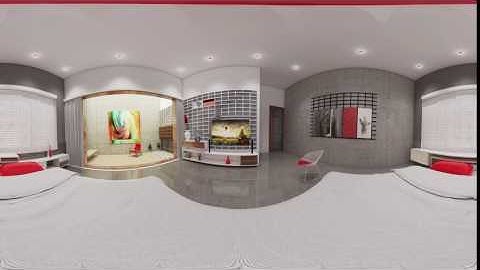 ASYMPTOTE ARCHITECTS ONE HOUSE MASTER BEDROOM 360