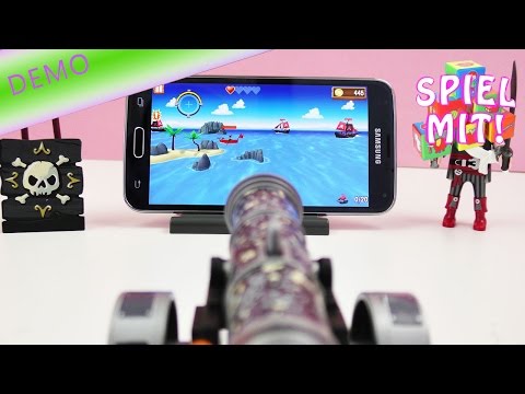 Playmobil Schiffe versenken mit Kaboom App Deutsch - Schwarze App Kanone Pirates 6165 - Demo